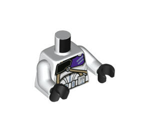LEGO White 187 Legion Clone Commander Minifig Torso (973 / 76382)