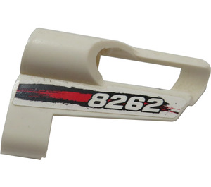 LEGO White 3D Panel 5 with '8262' and Black and Red Stains Sticker (32527)