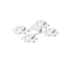LEGO blanc 4 Fleur Heads sur Sprue (3742 / 56750)