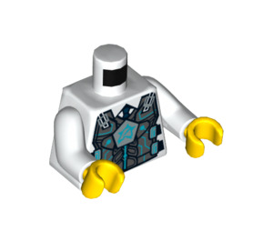 LEGO Weiß Agent Jack Fury Minifig Torso (973 / 76382)