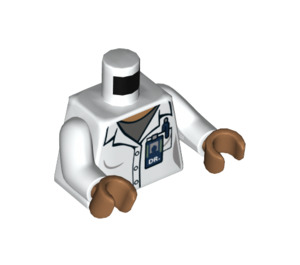 LEGO Blanco Allison Miles Minifigura Torso (973 / 76382)