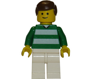 LEGO White and Green Team Player with Number 10 on Back Minifigure