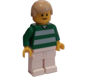 LEGO blanc et Green Team Player avec Number 18 sur Retour Figurine