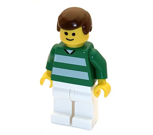 LEGO Valkoinen ja Vihreä Team Player jossa Number 2 selässä Minihahmo