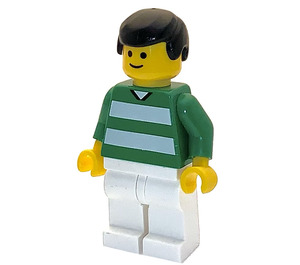 LEGO hvid og Grøn Team Player med Number 7 på bagsiden Minifigur