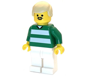 LEGO hvid og Grøn Team Player med Number 9 på bagsiden Minifigur