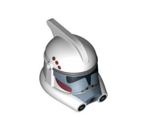 LEGO Wit ARC Clone Trooper Helm met Donkerrood en Dark Bluish Grijs (99039)