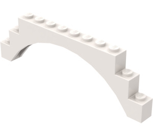 LEGO Weiß Bogen 1 x 12 x 3 ohne erhöhten Bogen (6108 / 14707)