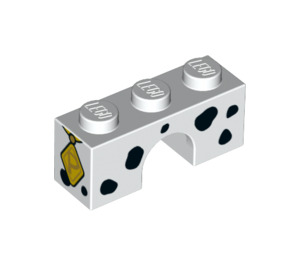 LEGO Weiß Bogen 1 x 3 mit Dalmatian Dots (4490 / 39035)