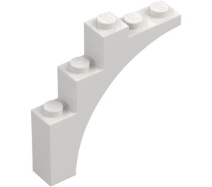 LEGO White Arch 1 x 5 x 4 Regular Bow, Unreinforced Underside (2339 / 14395)