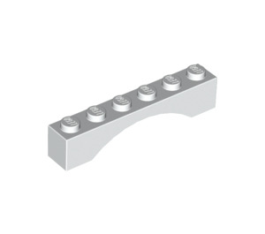 LEGO White Arch 1 x 6 Continuous Bow (3455)