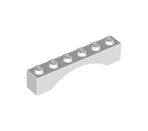 LEGO Biały Łuk 1 x 6 Ciągły łuk (3455)