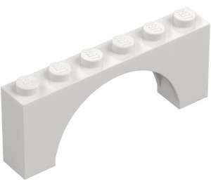 LEGO Wit Boog 1 x 6 x 2 Top met gemiddelde dikte (15254)