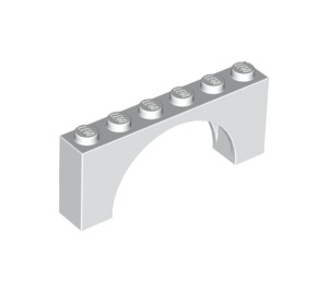 LEGO White Arch 1 x 6 x 2 Medium Thickness Top (15254)