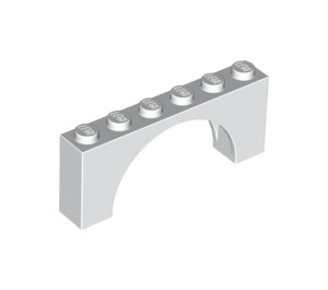 LEGO White Arch 1 x 6 x 2 Thin Top without Reinforced Underside (12939)