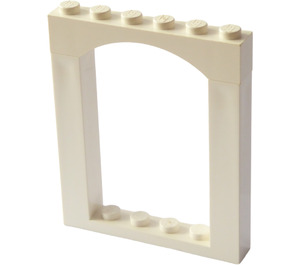 LEGO Bílá Klenba 1 x 6 x 5 s Supports a Deska (30257)