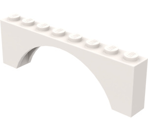 LEGO White Arch 1 x 8 x 2 Thick Top and Reinforced Underside (3308)