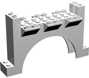 LEGO White Arch 2 x 12 x 6 Wall with Slopes (30272)