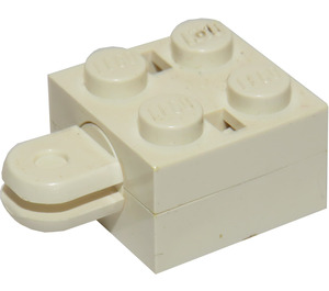 LEGO Weiß Arm Backstein 2 x 2 Arm Halter ohne Loch und 1 Arm