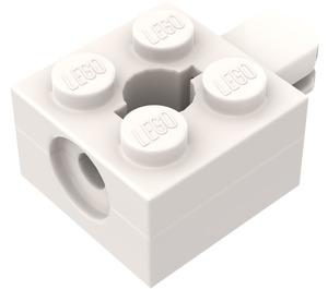 LEGO Bianco Braccio Mattoncino 2 x 2 con Braccio Supporto con Foro e 1 Braccio