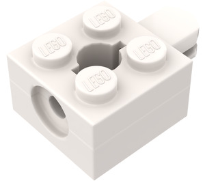 LEGO White Arm Brick 2 x 2 with Arm Holder with Hole and 1 Arm