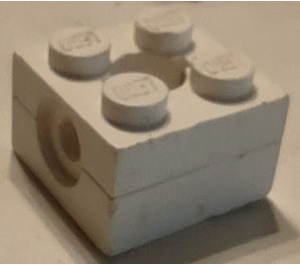 LEGO White Arm Holder Brick 2 x 2 with Hole