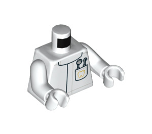 LEGO Weiß Assembly Quadratisch Dentist Minifigur Torso (973 / 76382)