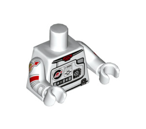 LEGO White Astronaut Minifig Torso (973 / 88585)