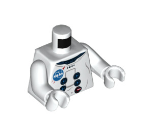 LEGO White Astronaut Space Suit with NASA Badge Torso (973 / 76382)