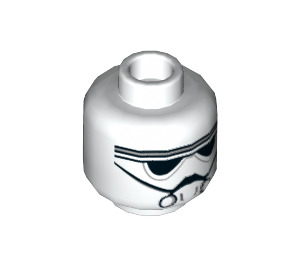 LEGO White AT-DP Pilot Minifigure Head (Recessed Solid Stud) (19750 / 25897)