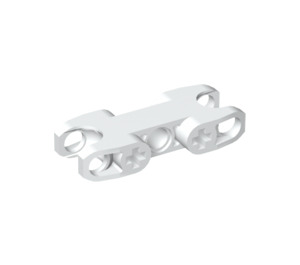 LEGO White Axle and Pin Connector with Ball Sockets and Smooth Sides (61053)