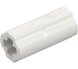 LEGO Wit As Connector (Glad met  'x'-vormig gat) (59443)