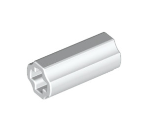LEGO White Axle Connector (Smooth with 'x' Hole) (59443)