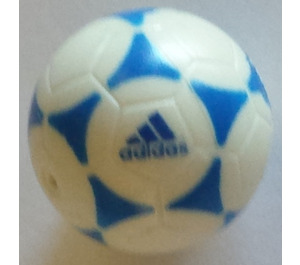 LEGO Weiß Ball mit Blau Adidas Logo (13067)