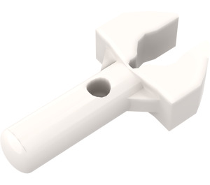 LEGO Weiß Bar 1 mit Clip (mit Lücke im Clip) (41005 / 48729)