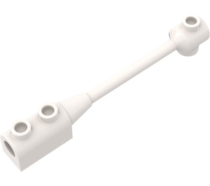 LEGO White Bar 1 x 8 with Brick 1 x 2 Curved (Axle Holder in Small End) (30359 / 60572)