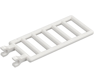 LEGO White Bar 7 x 3 with Double Clips (5630 / 6020)