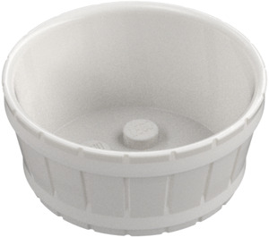 LEGO White Barrel 4.5 x 4.5 with Axle Hole (64951)