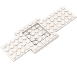 LEGO Weiß Base 6 x 16 x 2/3 mit Recess und Löcher (52037)