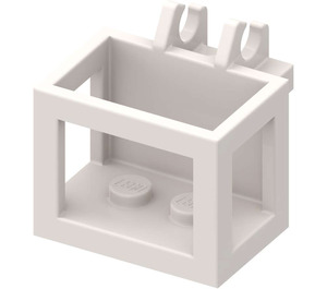 LEGO White Basket 2 x 3 x 2 with Open Hinge (2424)