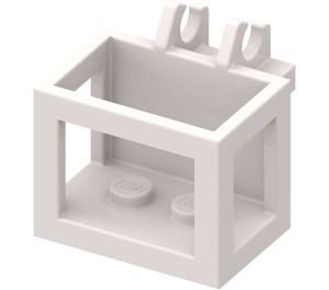 LEGO White Basket 2 x 3 x 2 With Open Hinge (2424)