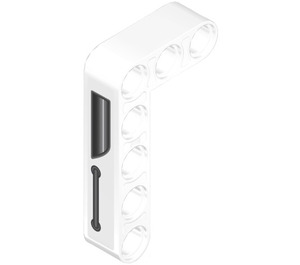 LEGO White Beam 3 x 5 Bent 90 degrees, 3 and 5 Holes with Window and Door Handle (Model Left) Sticker (32526)