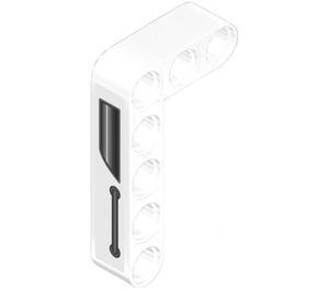 LEGO White Beam 3 x 5 Bent 90 degrees, 3 and 5 Holes with Window and Door Handle (Model Right) Sticker (32526)