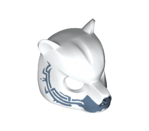 LEGO Bianco Orso Maschera con Sand Blu Muzzle e Marcature  (20233)