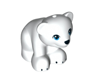 LEGO blanc Bear (Sitting) avec Green Yeux (25403)