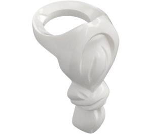 LEGO Blanc Barbe avec Knot (15442)