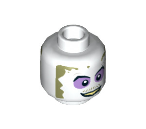 LEGO White Beetlejuice Minifigure Head (Recessed Solid Stud) (3626 / 34320)