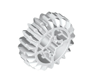 LEGO White Bevel Gear with 20 Teeth Unreinforced (32269)