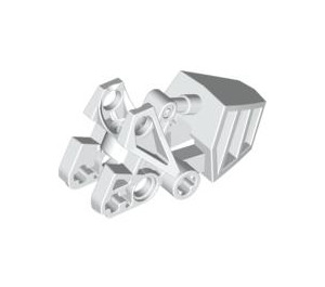 LEGO blanc Bionicle Foot Matoran avec Balle Socket (Sommets plats) (62386)