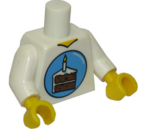 LEGO White Birthday Party Torso (973)
